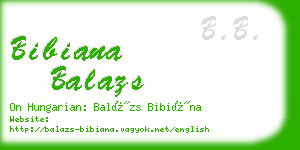 bibiana balazs business card